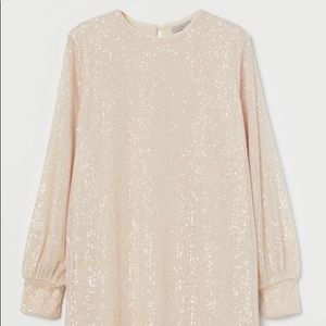 H&M champagne sequin mini dress